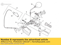 Aprilia AP8212752, Lh leuchtet sel. mit verkabelung, OEM: Aprilia AP8212752