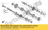 23471KPP860, Honda, engrenage, troisième arbre intermédiaire honda cbr  rw r repsol rs rt cbr125r cbr125rs cbr125rw cbr125rt 125 , Nouveau