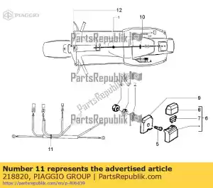 Piaggio Group 218820 wi?zka przewodów silnika - Dół