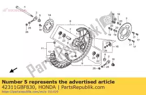 Honda 42311GBF830 colarinho, rr. roda - Lado inferior