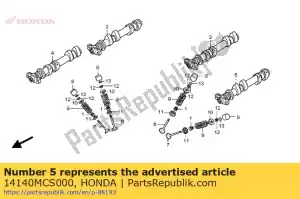 honda 14140MCS000 árvore de cames comp., l. ex. - Lado inferior