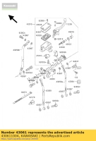 430611004, Kawasaki, Joint de frein z750-l1, Nouveau