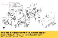 sleutelbos van Honda, met onderdeel nummer 35010MCH630, bestel je hier online: