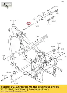 kawasaki 921531909 bolt,flanged,10x285 vn900b7f - Bottom side