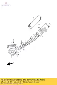 suzuki 1477110H00 conector, muf j - Lado inferior