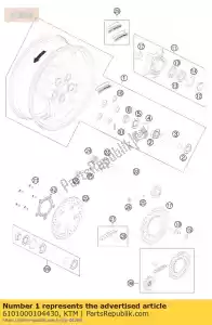 ktm 6101000104430 rueda trasera cpl. negro 07 - Lado inferior