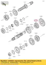 Tutaj możesz zamówić bieg, wyj? Cie 5th, 17t klx450a8f od Kawasaki , z numerem części 132620636: