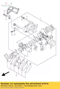 suzuki 6910037810 pad & houder - Onderkant