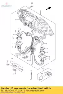 Suzuki 3572814G00 almofada, co traseiro - Lado inferior