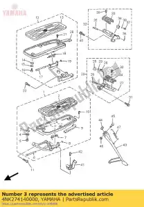 Yamaha 4NK274140000 amortiguador, reposapiés - Lado inferior