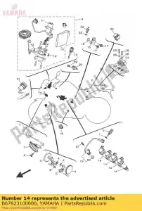 yamaha B67823100000 conjunto da bobina de ignição - Lado inferior