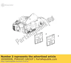 Piaggio Group 1R000008 kit de junta do cilindro - Lado inferior