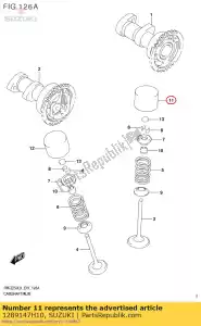 Suzuki 1289147H10 poussoir - La partie au fond