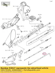 Here you can order the cable-starter klx150fff from Kawasaki, with part number 540170306: