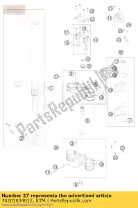 ktm 76201034022 top triple clamp 22mm 07 - Bottom side