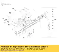 842071, Piaggio Group, tee union aprilia gilera  gp mana na srv zapm55103, zd4m55104, zapm55104 zd4rc000, zd4rca00, zd4rc001, zd4rcc00 zd4rcb00, zd4rcc01, zd4rce00 800 850 2007 2008 2009 2010 2011 2012 2016 2017 2018 2019, Nuovo