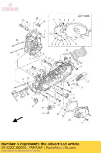 yamaha 5RU222160000 bus, achterschokbreker - Onderkant