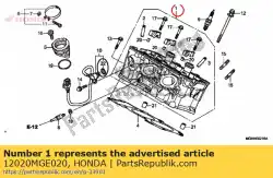 Qui puoi ordinare head assy., rr. Cilindro da Honda , con numero parte 12020MGE020: