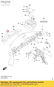 suzuki 6311429F10 guardabarros, rr fe - Lado inferior