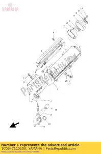 yamaha 1C0E47110100 silenciador - Lado inferior