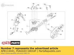 Aprilia AP8114441, Cable serrure, OEM: Aprilia AP8114441