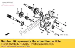 lager, radiale kogel, 62/22 van Honda, met onderdeel nummer 91005KS4003, bestel je hier online: