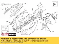 AP8184055, Piaggio Group, rechts achterpaneel. wit aprilia pegaso strada trail ie 650, Nieuw