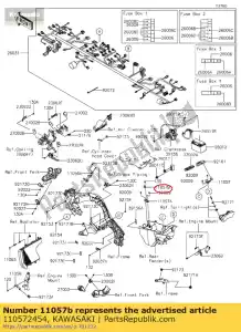 kawasaki 110572454 01 support, joint étanche - La partie au fond