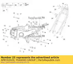 Here you can order the tearing rivet from Piaggio Group, with part number AP8102029: