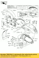 350230106723, Kawasaki, fender-rear,c.p.blue kawasaki vn custom c classic b vulcan lt d vn900 900 , New