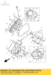 yamaha 2S5E54210000 cover, crankcase 2 - Bottom side