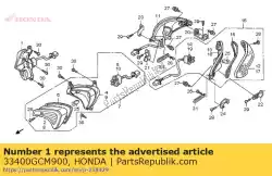 Ici, vous pouvez commander le winker assy., r. Fr. (12v auprès de Honda , avec le numéro de pièce 33400GCM900: