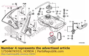 Honda 17504KYK910 caoutchouc, réservoir - La partie au fond