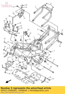 Yamaha 4FN211900000 achterframe comp. - Onderkant