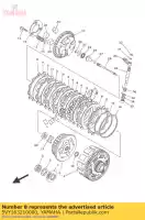 5VY163210000, Yamaha, plaat, wrijving yamaha  fz mt wr xsr yfz yz yzf yzf r 450 660 690 700 800 900 1000 2004 2005 2006 2007 2008 2009 2010 2011 2012 2013 2014 2015 2016 2017 2018 2019 2020 2021, Nieuw