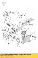 Qui puoi ordinare protezione della ventola del radiatore da Triumph , con numero parte T2100266: