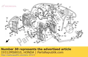 Honda 19312MS8010 wspornik, termostat - Dół