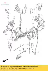 Suzuki 3662033E10 harness,wiring - Bottom side