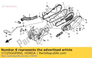 Honda 17225GGP900 caso subconjunto., aire limpio - Lado inferior