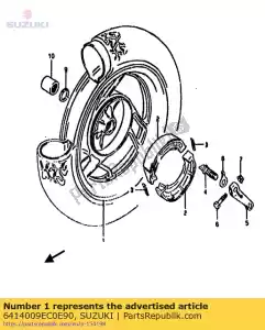 Suzuki 6414009EC0E90 rueda trasera - Lado inferior