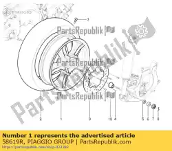 achterwiel van Piaggio Group, met onderdeel nummer 58619R, bestel je hier online: