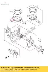 Ici, vous pouvez commander le piston auprès de Suzuki , avec le numéro de pièce 1211149H200F0: