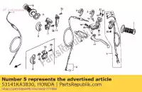 53141KA3830, Honda, tubo, manopola acceleratore honda cr  r cr125r cr250r 125 250 , Nuovo