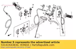 Here you can order the pipe, throttle grip from Honda, with part number 53141KA3830: