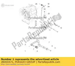 Here you can order the gear change lever from Piaggio Group, with part number 2B000471: