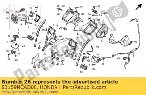 honda 83159MCAD00 mat, l. refugio superior - Lado inferior