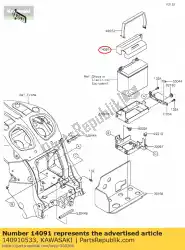 Aqui você pode pedir o tampa, bateria, upp zx1400a6f em Kawasaki , com o número da peça 140910533: