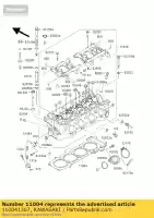 110041307, Kawasaki, junta de cabeça zx750-p1 kawasaki zx7rr ninja n zx7r p zx 7r 7rr 750 , Novo