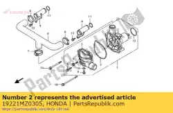 Here you can order the cover,water pump from Honda, with part number 19221MZ0305: