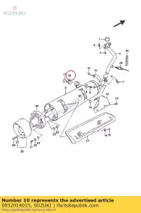 suzuki 0932014015 amortiguar - Lado inferior